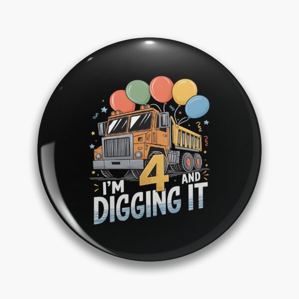 Item preview, I'm 4 Year Old Digging It 4th Birthday Construction Truck  designed and sold by FadeOfThrone.
