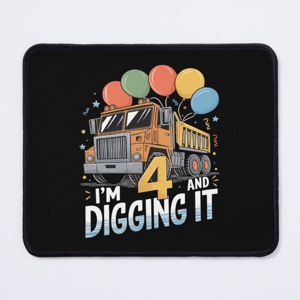 Item preview, I'm 4 Year Old Digging It 4th Birthday Construction Truck  designed and sold by FadeOfThrone.