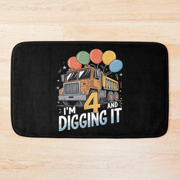 Item preview, I'm 4 Year Old Digging It 4th Birthday Construction Truck  designed and sold by FadeOfThrone.