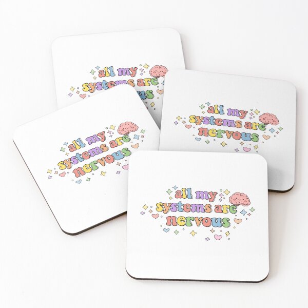 Item preview, All My Systems Are Nervous - Sticker designed and sold by TheStickerPsych.