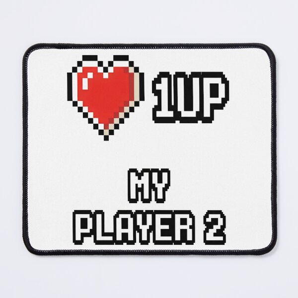 Item preview, 1UP My Player 2 Pixel Heart – Retro Gaming Love 8-Bit Valentine Couple Gift Design designed and sold by Luminari Creations.