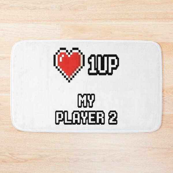 Item preview, 1UP My Player 2 Pixel Heart – Retro Gaming Love 8-Bit Valentine Couple Gift Design designed and sold by Luminari Creations.