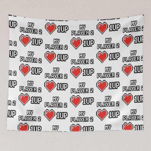 Item preview, 1UP My Player 2 Pixel Heart – Retro Gaming Love 8-Bit Valentine Couple Gift Design designed and sold by Luminari Creations.