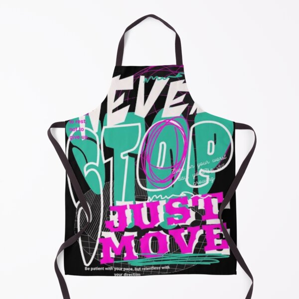 Item preview, Cyber-Graphic Never Stop Just Move Teal and Pink Art Print designed and sold by GenZFashion000.