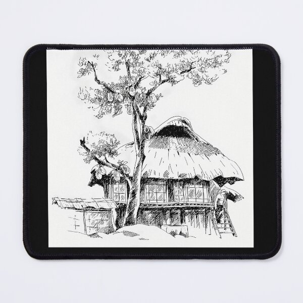 Item preview, Rustic Ink Drawing A Cozy Home designed and sold by IrinaVeradeLeal.