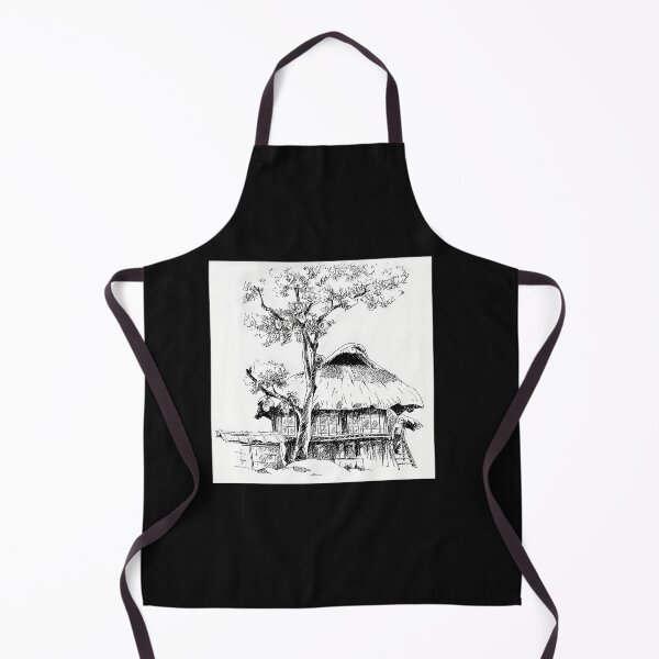 Item preview, Rustic Ink Drawing A Cozy Home designed and sold by IrinaVeradeLeal.