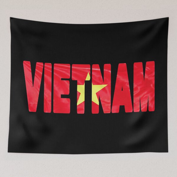 Item preview, VIETNAM - Flag Flying in Wind cut to Letters Souvenir Sticker Shirt designed and sold by Adam Gormley.