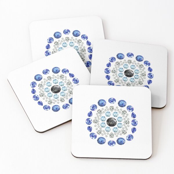 Item preview, Evil Eye Bling Gemstones - Diamond Aquamarine Sapphire designed and sold by todayyesterday.