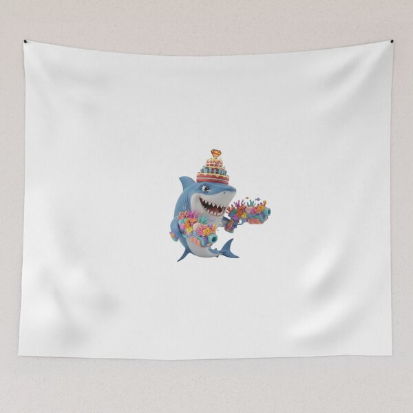 Item preview, 3D Party Shark Superhero Cake & Coral Blasters designed and sold by Sonic-Store.