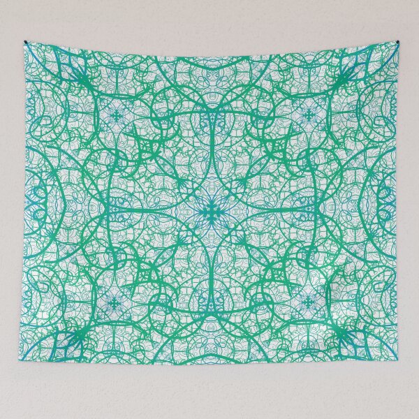 Item preview, Blue and Green Mosaic  designed and sold by lifeinpinkcrochet.