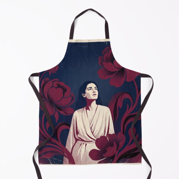 Item preview, Enigmatic Peony Woman Vintage Poster: Luxe Art Nouveau Portrait Print Sparks Desire, Elegant Floral Wall Art Canvas India designed and sold by AbstractAuraArt.
