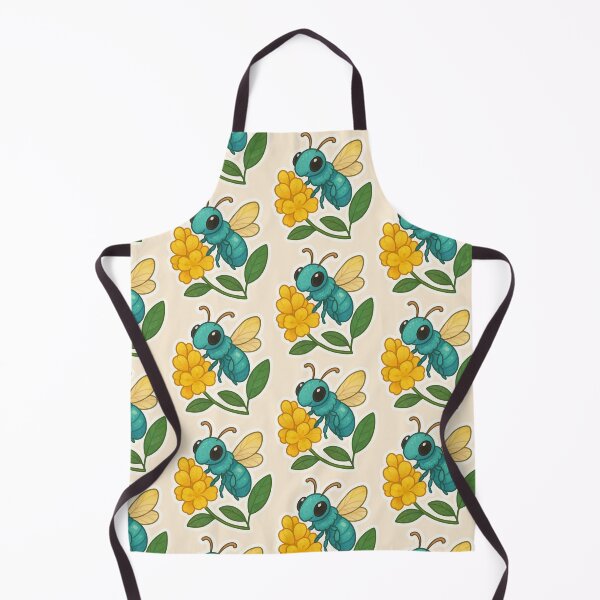 Item preview, Green Orchid Bee & Cassia Flower – Florida Pollinator Illustration designed and sold by Tiny Joy World.