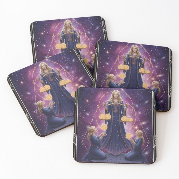 Item preview, Six of Pentacles - Cosmic Tarot Edition designed and sold by KYOFRAME.