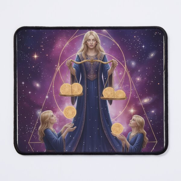 Item preview, Six of Pentacles - Cosmic Tarot Edition designed and sold by KYOFRAME.