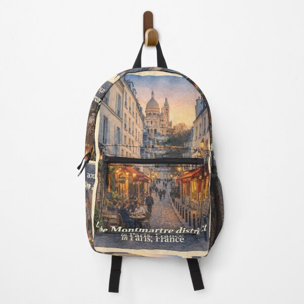 Item preview, Montmartre Street Cafés and Sacré-Cœur View – Paris, France designed and sold by Era-of-Traveler.