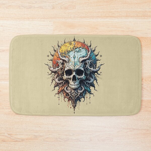 Item preview, Ornate Cosmic Skull Art - Intricate Gothic Mandala Skull with Baroque Scrollwork Design designed and sold by Amplify-n-Co.