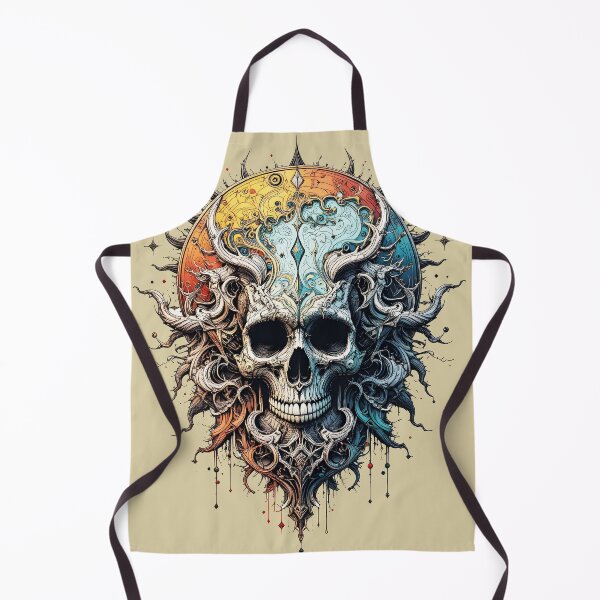 Item preview, Ornate Cosmic Skull Art - Intricate Gothic Mandala Skull with Baroque Scrollwork Design designed and sold by Amplify-n-Co.