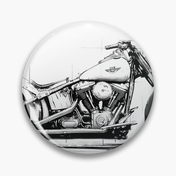 Item preview, Custom Chopper Motorcycle Sketch designed and sold by HoskingInd.