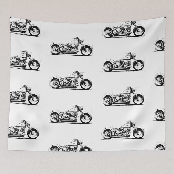 Item preview, Custom Chopper Motorcycle Sketch designed and sold by HoskingInd.