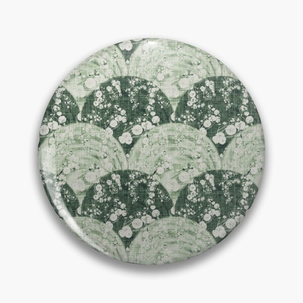 Item preview, Vintage Floral Nasturtium Vine Nouveau Deco Fan - Sage Green designed and sold by LoveAlways-AEP.