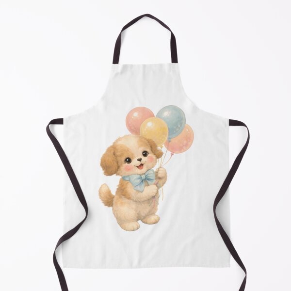 Item preview, Cute Puppy with Balloons – Babycore Pastel Nursery Illustration, Kawaii Dog Art designed and sold by SirensSageStone.