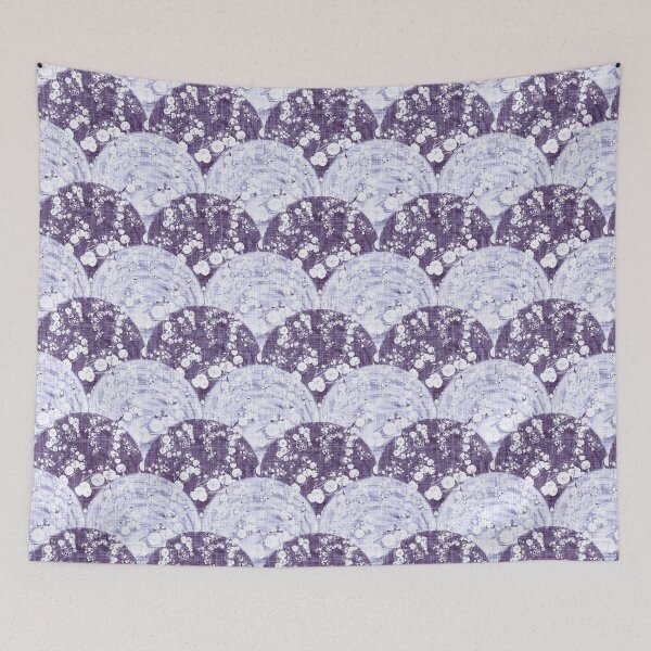 Item preview, Vintage Floral Nasturtium Vine Nouveau Deco Fan - Lavender designed and sold by LoveAlways-AEP.