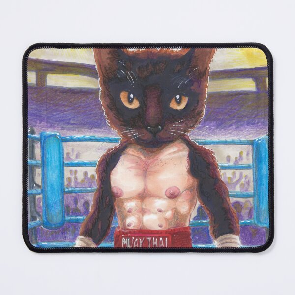 Item preview, Kitty at the Kick Boxing Tournament designed and sold by jamesjjonesart.
