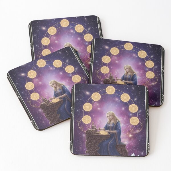 Item preview, Eight of Pentacles - Cosmic Tarot Edition designed and sold by KYOFRAME.