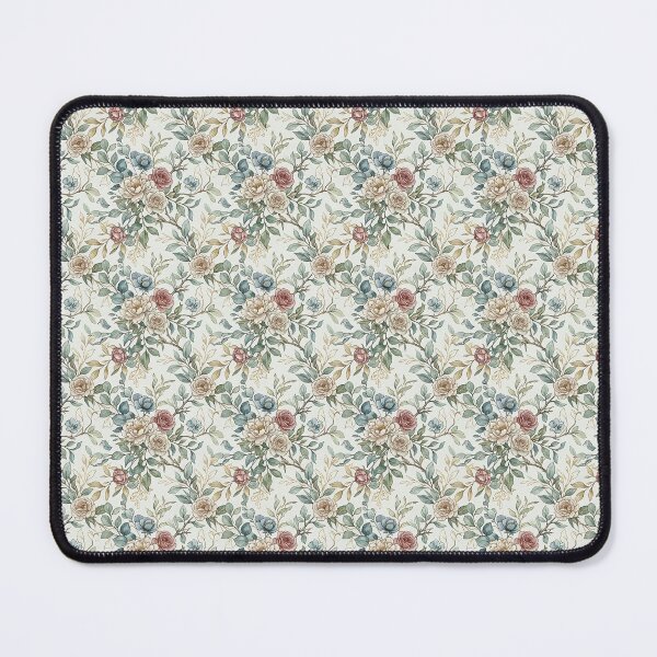 Item preview, Watercolor Botanical Pattern: Vintage Roses, Sage Green Foliage and Beige. designed and sold by jelypop.