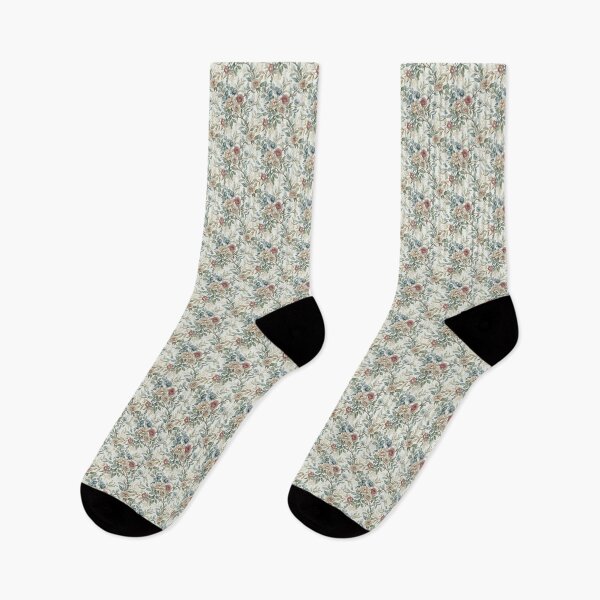 Item preview, Watercolor Botanical Pattern: Vintage Roses, Sage Green Foliage and Beige. designed and sold by jelypop.