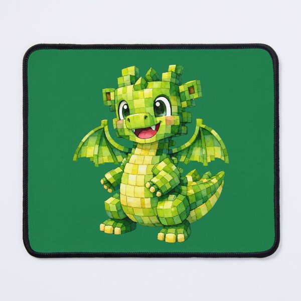 Item preview, Square Watercolour Dragon – Cute Green Geometric Fantasy Dragon designed and sold by inspired-works.