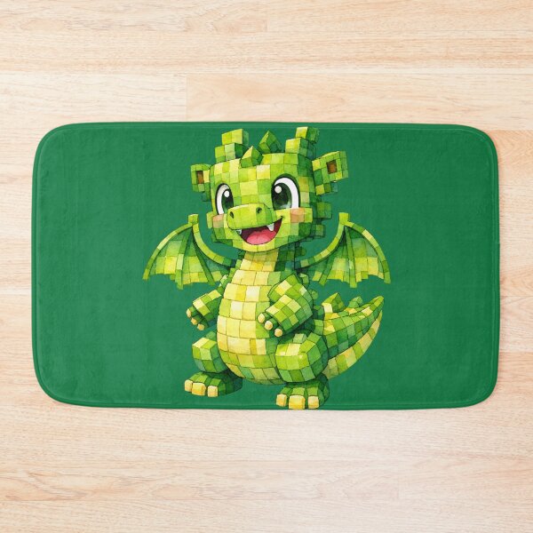 Item preview, Square Watercolour Dragon – Cute Green Geometric Fantasy Dragon designed and sold by inspired-works.
