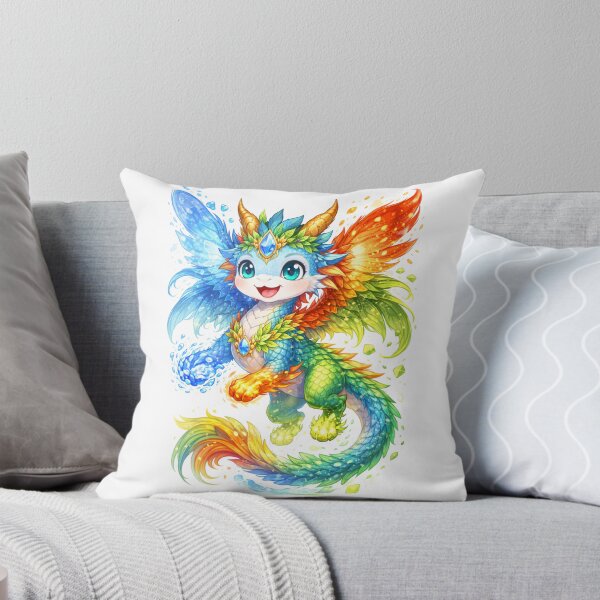 Artikelvorschau, Kiko, der Elementardrache – Verspielte Aquarell-Fantasy entworfen und verkauft von inspired-works.