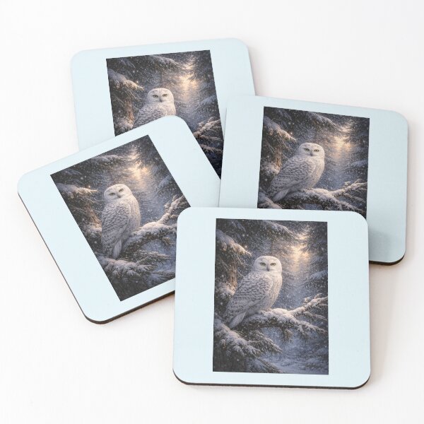 Item preview, Snowy Owl at Twilight — Northern Forest Magic designed and sold by Novel Works Studio.