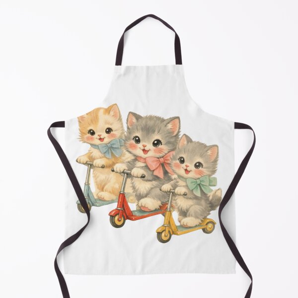 Item preview, Cute Kittens on Scooters – Babycore Pastel Nursery Illustration, Kawaii Cat Friends Art designed and sold by SirensSageStone.