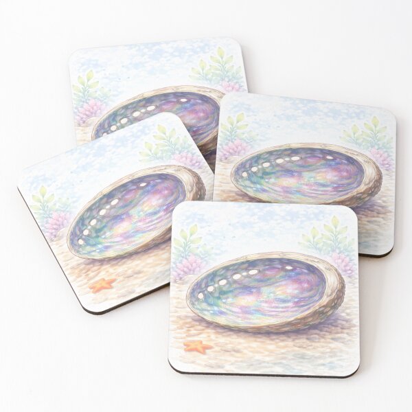 Item preview, Coastal Abalone Shell – Soft Watercolour Illustration designed and sold by inspired-works.