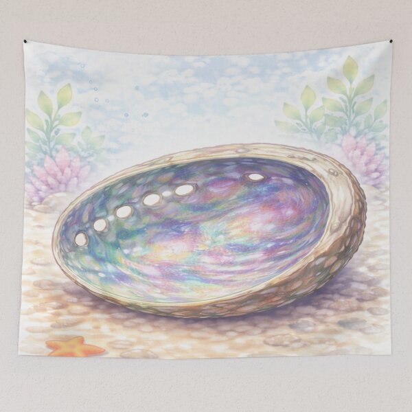 Item preview, Coastal Abalone Shell – Soft Watercolour Illustration designed and sold by inspired-works.