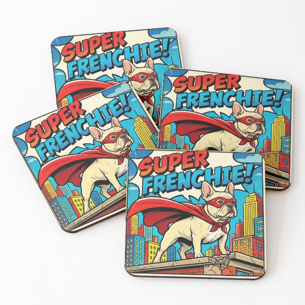 Item preview, French Bulldog Superhero Illustration designed and sold by Frenchies N' Friends.
