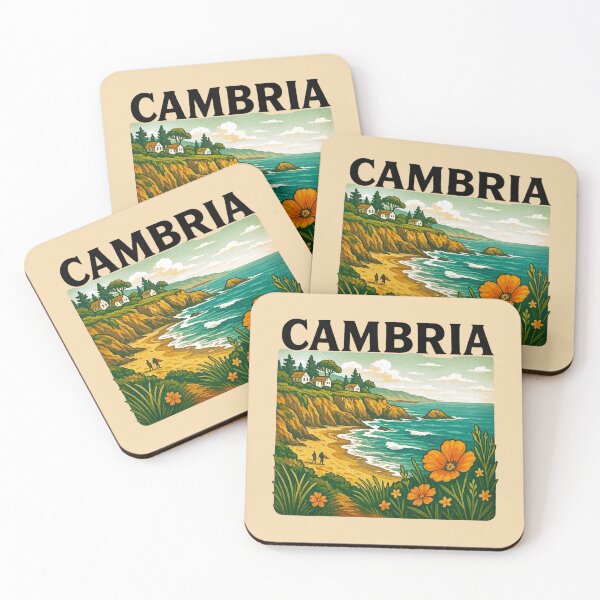 Item preview, Cambria, California — Vintage Coastal Travel Design designed and sold by Myra365Art.