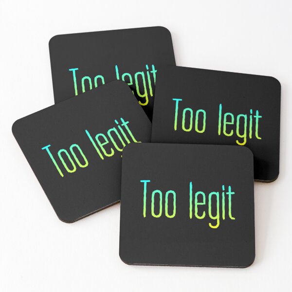 Item preview, Too Legit, Yellow and Green Typography designed and sold by Memes N Lore .