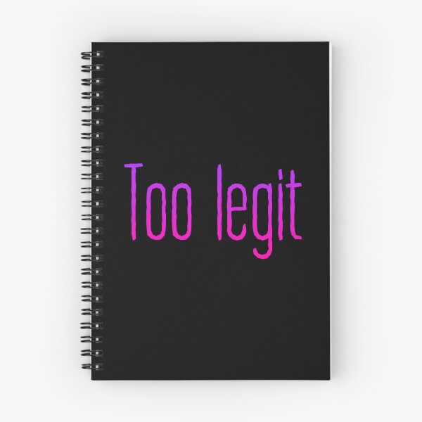 Item preview, Too Legit, Pink Typography designed and sold by Memes N Lore .