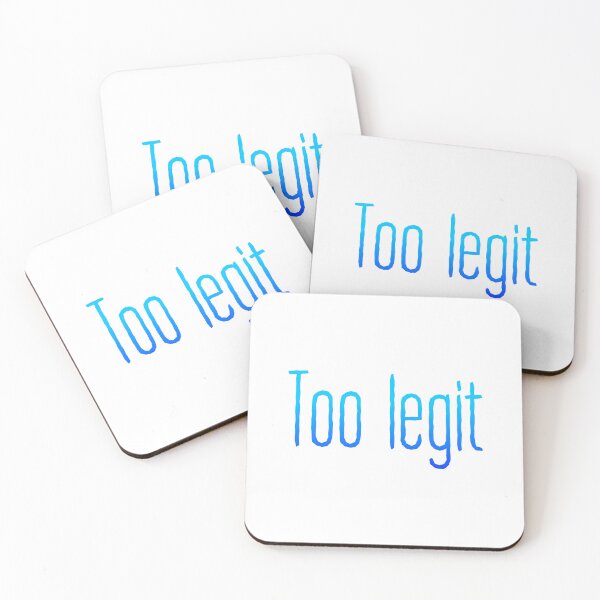 Item preview, Too Legit Blue Typography designed and sold by Memes N Lore .