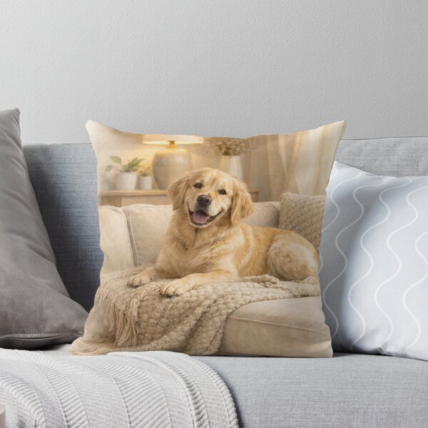 Item preview, Relaxed Golden Retriever Home Decor designed and sold by ezsketch25.