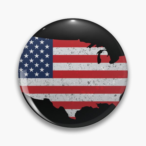 Item preview, Vintage American Flag USA Map designed and sold by MarshallStickerX.