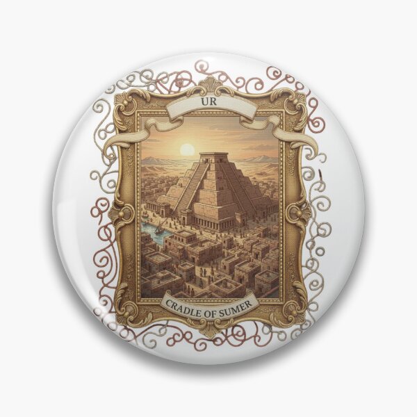 Item preview, Ur Cradle of Sumer: Ancient Mesopotamian Ziggurat Art designed and sold by Gurjeetpixelart.