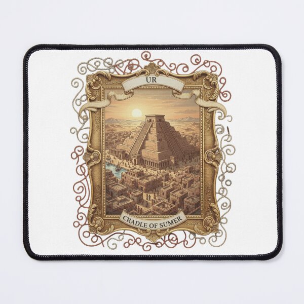 Item preview, Ur Cradle of Sumer: Ancient Mesopotamian Ziggurat Art designed and sold by Gurjeetpixelart.