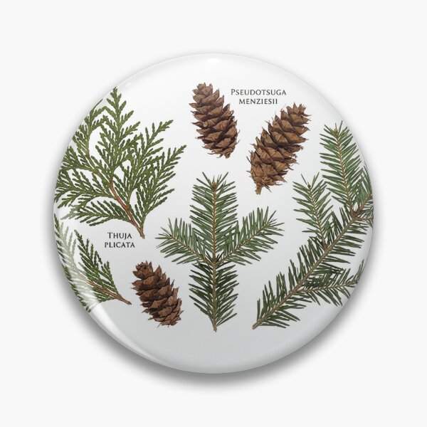 Item preview, Pine Cone and Evergreen Sprig Scan Art designed and sold by PacificNWGearCo.