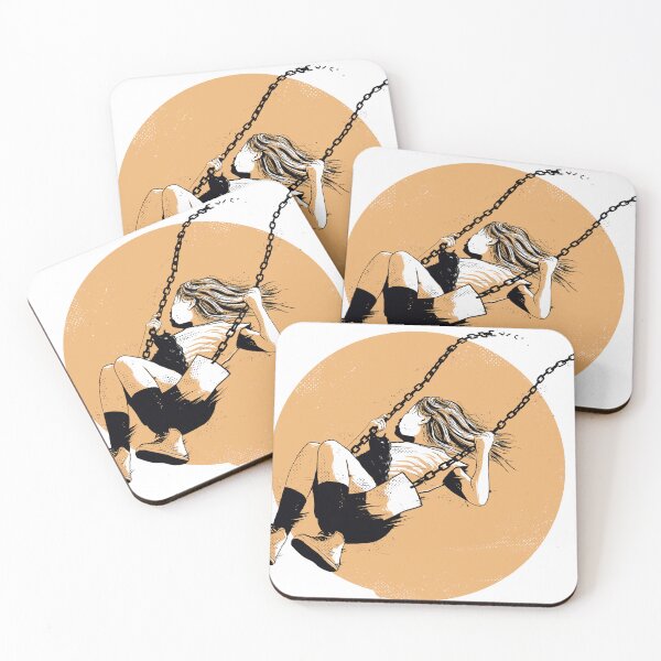 Item preview, Child on a swing made of chains, conceptual illustration designed and sold by Alex-Rozados.