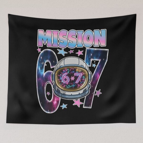 Item preview, MISSION SIX SEVEN space lover science fiction mission control brain rot alone in space moon mars space exploration designed and sold by Jt41.