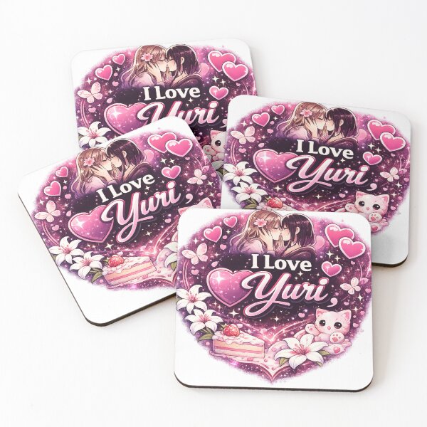 Item preview, I Love Yuri | Kawaii Girls’ Love Anime Aesthetic Design designed and sold by Item Geeks.